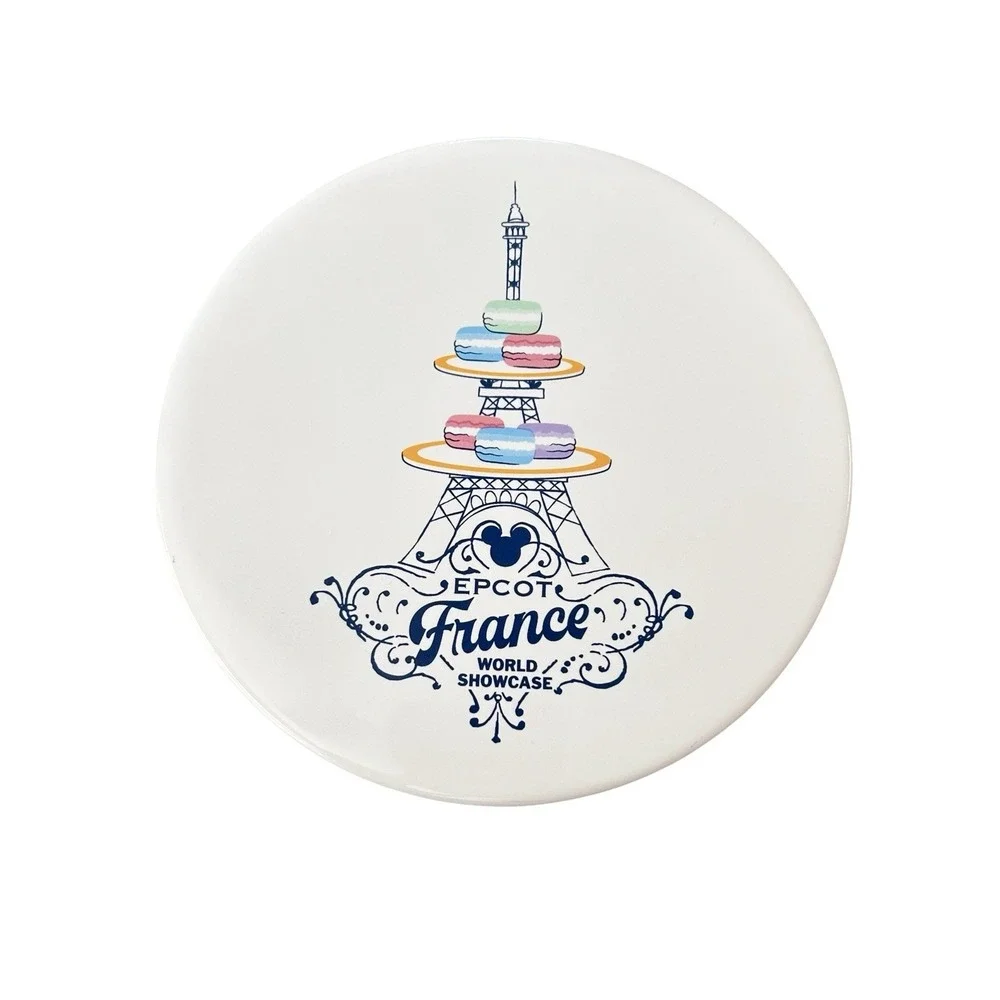 Disney Parks EPCOT France Pavilion Macaron Eiffel Tower Ceramic Trivet Plate